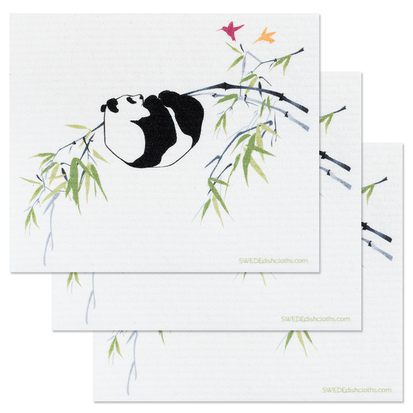 Panda in Tree Set of 3 Paper Towel Replacements | Swededishcloths