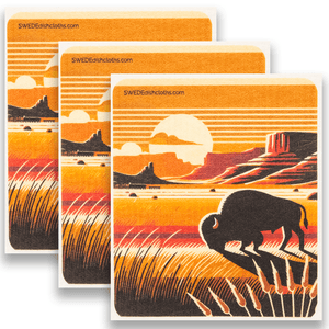 Eco-Friendly Swedish Dishcloths - Bison and Buttes Set of 3 (Paper Towel Replacements) - SWEDEdishcloths.com