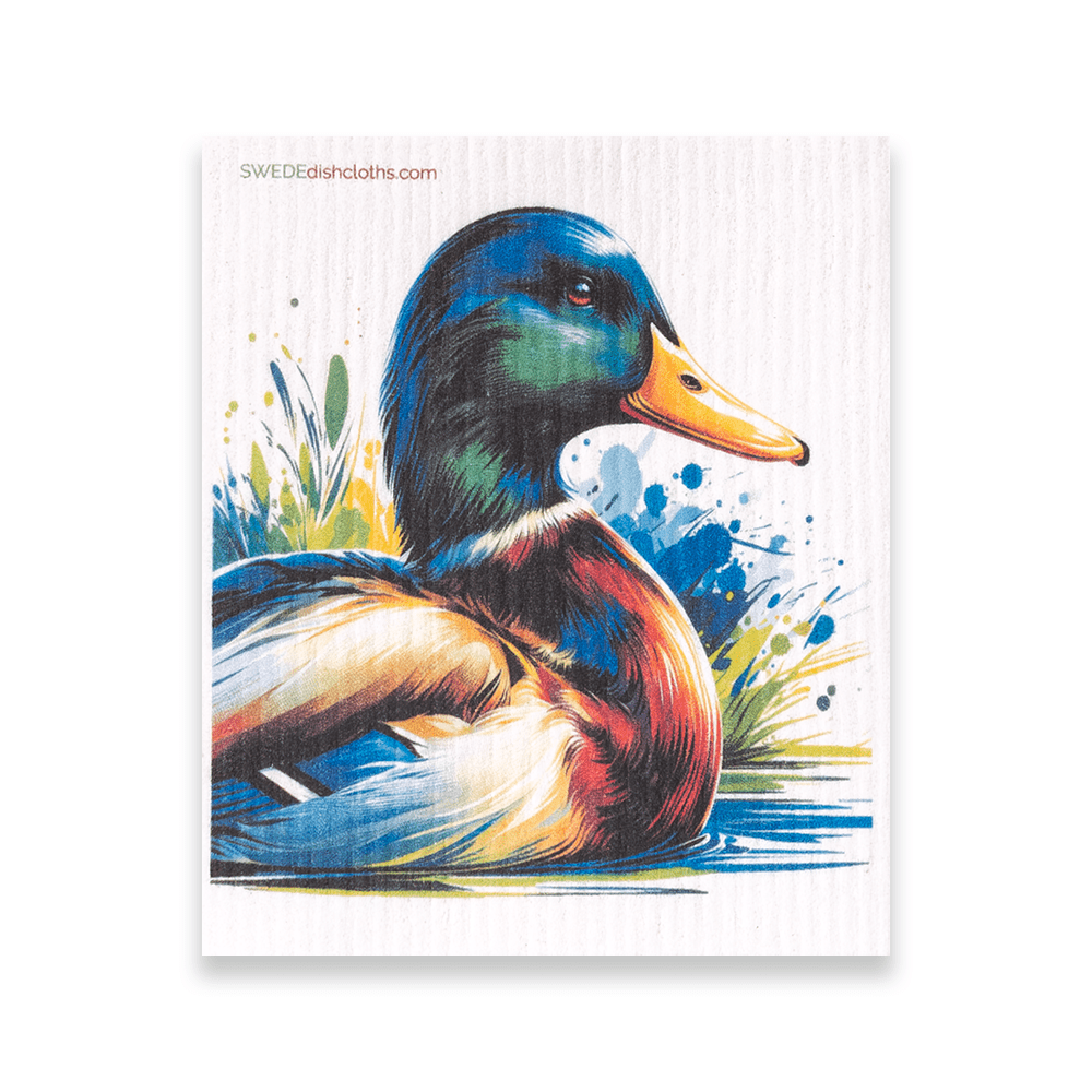 Eco-Friendly Swedish Dishcloths - Mallard Duck (Paper Towel Replacement) - SWEDEdishcloths.com