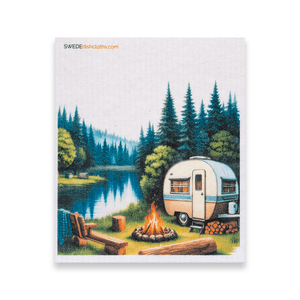 Eco-Friendly Swedish Dishcloths - Mixed Camping Set of 3 (Paper Towel Replacements, One of Each Design) - SWEDEdishcloths.com