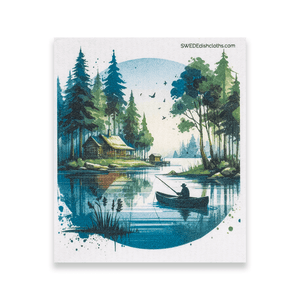 Eco-Friendly Swedish Dishcloths - Mixed Lake Set of 3 (Paper Towel Replacements, One of Each Design) - SWEDEdishcloths.com