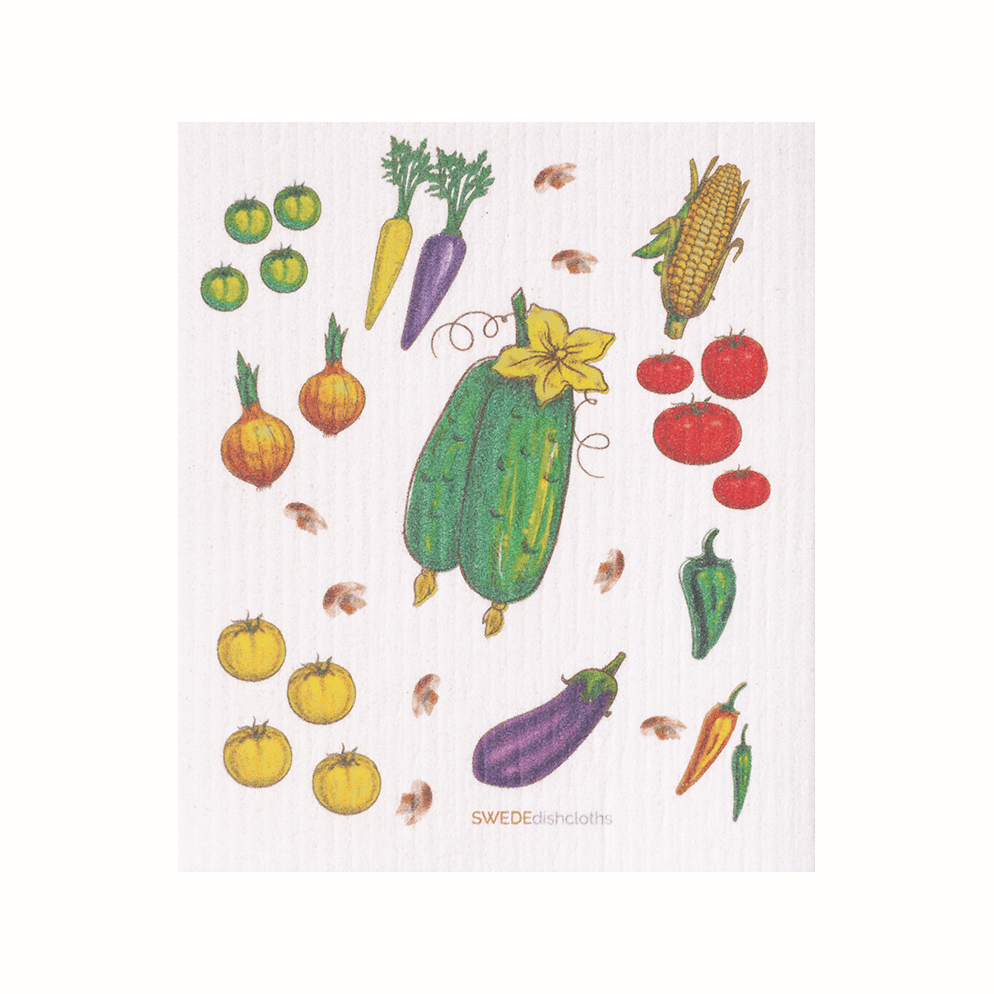 Eco-Friendly Swedish Dishcloths - Veggies D (Paper Towel Replacement) - SWEDEdishcloths.com