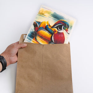 Eco-Friendly Swedish Dishcloths - Wood Duck Set of 3 (Paper Towel Replacements) - SWEDEdishcloths.com