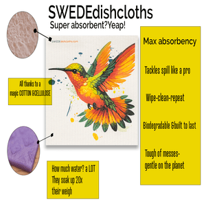 Eco-Friendly Swedish Dishcloths - Yellow Llama Set of 3 (Paper Towel Replacements) - SWEDEdishcloths.com