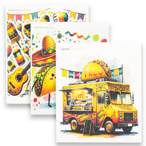 Eco-Friendly Swedish Dishcloths - Mixed Taco Set of 3 (Paper Towel Replacements, One of Each Design)