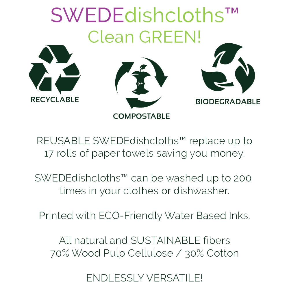 Wholesale Cellulose Dishcloths | Bulk Cellulose Swedish Dishcloths