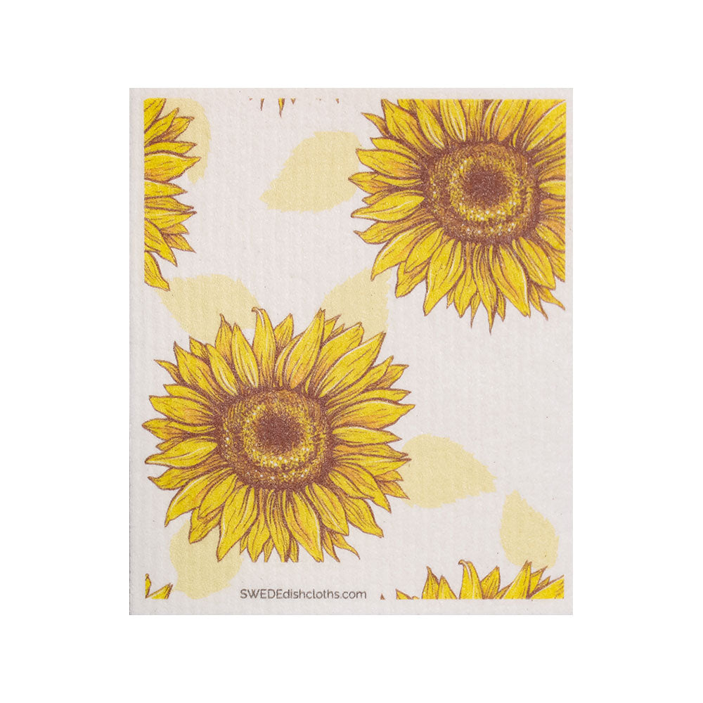 Blooming Sunflower One Swedish Dishcloth