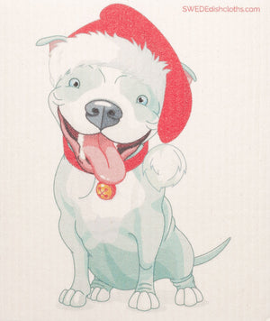 Christmas Pitbull Single Cloth | ECO Friendly Absorbent Cleaning Cloth