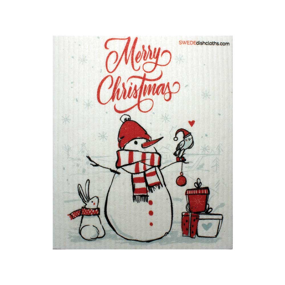 Durable Christmas Kitchen Dishcloth Towel Decorative Quick-drying Christmas  Cute Snowman Dish Cloth Hand Towel Kitchen Cleaning