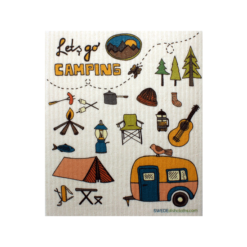 Lets go Camping One cloth Swedish Dishcloths | ECO Friendly Absorbent  Cleaning Cloth