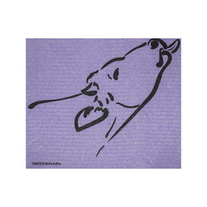 Swedish Dishcloths "Cow Silhouette on Purple" One Dishcloth | ECO Friendly Reusable Absorbent Cleaning Cloth