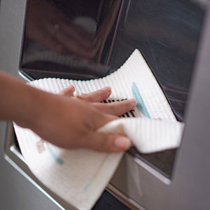 B&W Small Elipse Pattern One cloth Swedish Dishcloths | ECO Friendly Absorbent Cleaning Cloth - SWEDEdishcloths.com