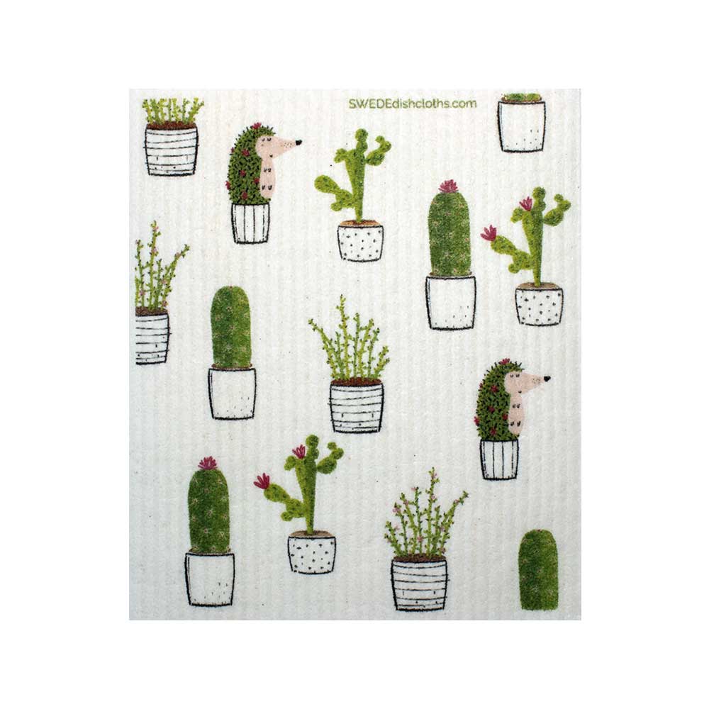 Cactus Collage One cloth Swedish Dishcloths | ECO Friendly Absorbent Cleaning Cloth - SWEDEdishcloths.com