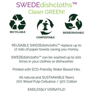 Chickens! ONE each Swedish Dishcloth | ECO Friendly Absorbent Cleaning Cloth | Reusable Cleaning Wipes - SWEDEdishcloths.com