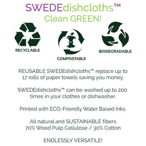 Chickens! One Each Swedish Dishcloth | Eco Friendly Absorbent Cleaning Cloth | Reusable Cleaning Wipes - 1
