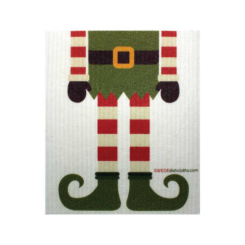 Christmas Elf One cloth Swedish Dishcloths | Eco Friendly Reusable Absorbent Cleaning Cloth - SWEDEdishcloths.com