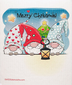 Christmas Gnomes Set of 3 (One of each design) Paper Towel Replacements | Swededishcloths - SWEDEdishcloths.com