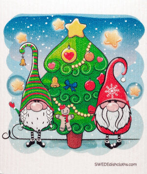 Christmas Gnomes Set of 3 (One of each design) Paper Towel Replacements | Swededishcloths - SWEDEdishcloths.com