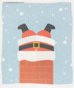 Christmas Mixed Santa Set of 3 (One of each design) Paper Towel Replacements | Swededishcloths - SWEDEdishcloths.com