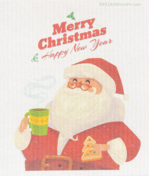 Christmas Mixed Santa Set of 3 (One of each design) Paper Towel Replacements | Swededishcloths - SWEDEdishcloths.com