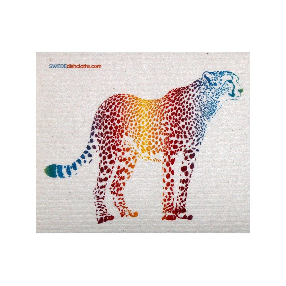 Colorful Cheetah ONE each Swedish Dishcloth - SWEDEdishcloths.com
