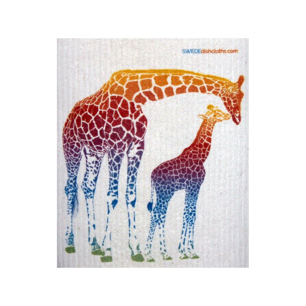 Colorful Giraffe ONE each Swedish Dishcloth - SWEDEdishcloths.com