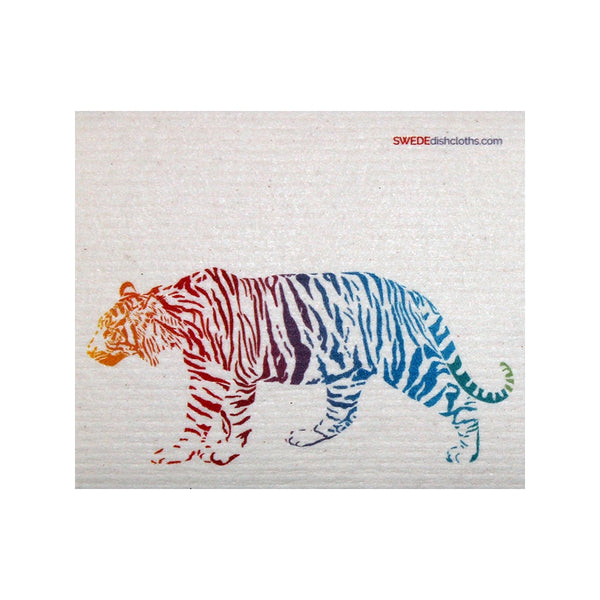 Colorful Tiger One Each Swedish Dishcloth - 1