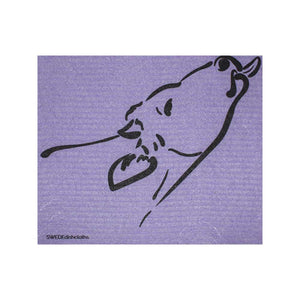 Cow Silhouette on Purple Swedish Dishcloths One Dishcloth | ECO Friendly Reusable Absorbent Cleaning Cloth - SWEDEdishcloths.com
