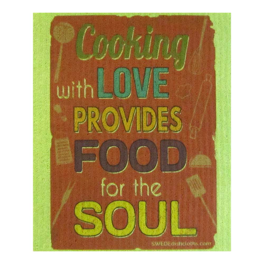 Food for the Soul on Green One cloth Swedish Dishcloths | ECO Friendly Absorbent Cleaning Cloth - SWEDEdishcloths.com