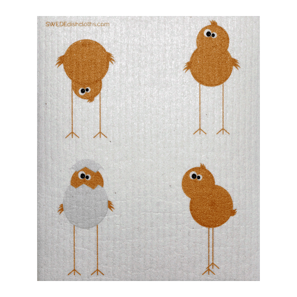 Funny Chickens One Swedish Dishcloth - SWEDEdishcloths.com