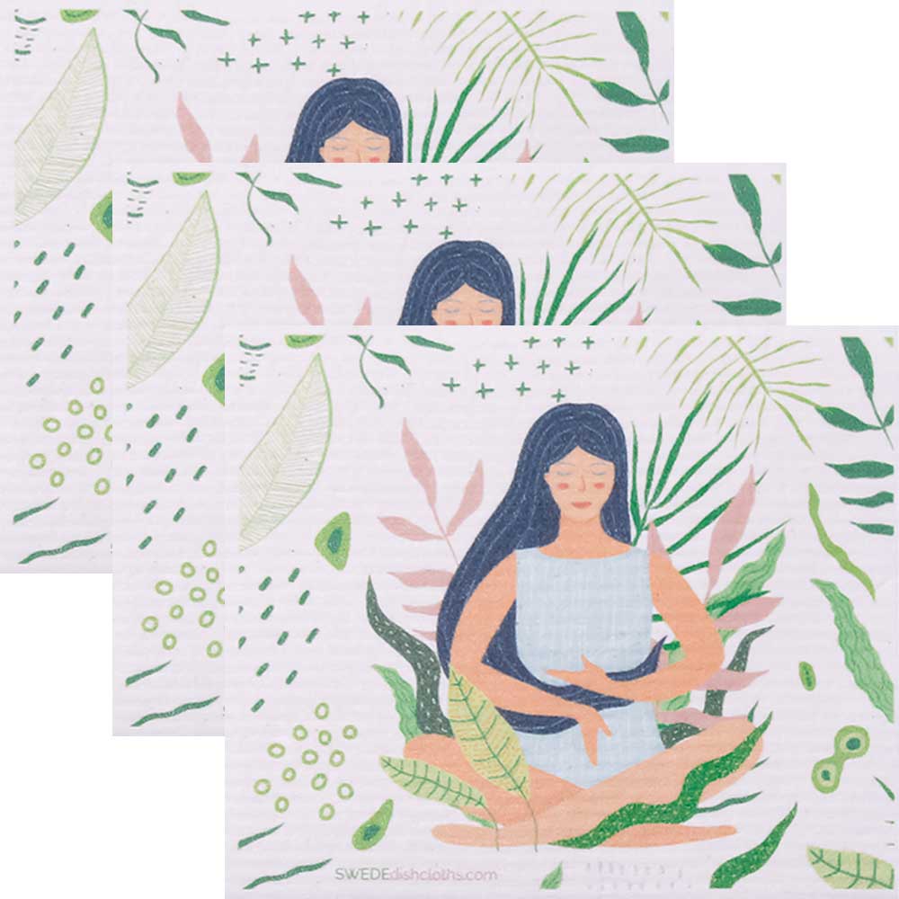 Meditation Set of 3 cloths (One of each design) Swedish Dishcloths ECO Absorbent Cleaning Cloth - SWEDEdishcloths.com