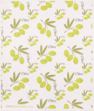 Olive Collage Single | ECO Friendly Absorbent Cleaning Cloth - SWEDEdishcloths.com