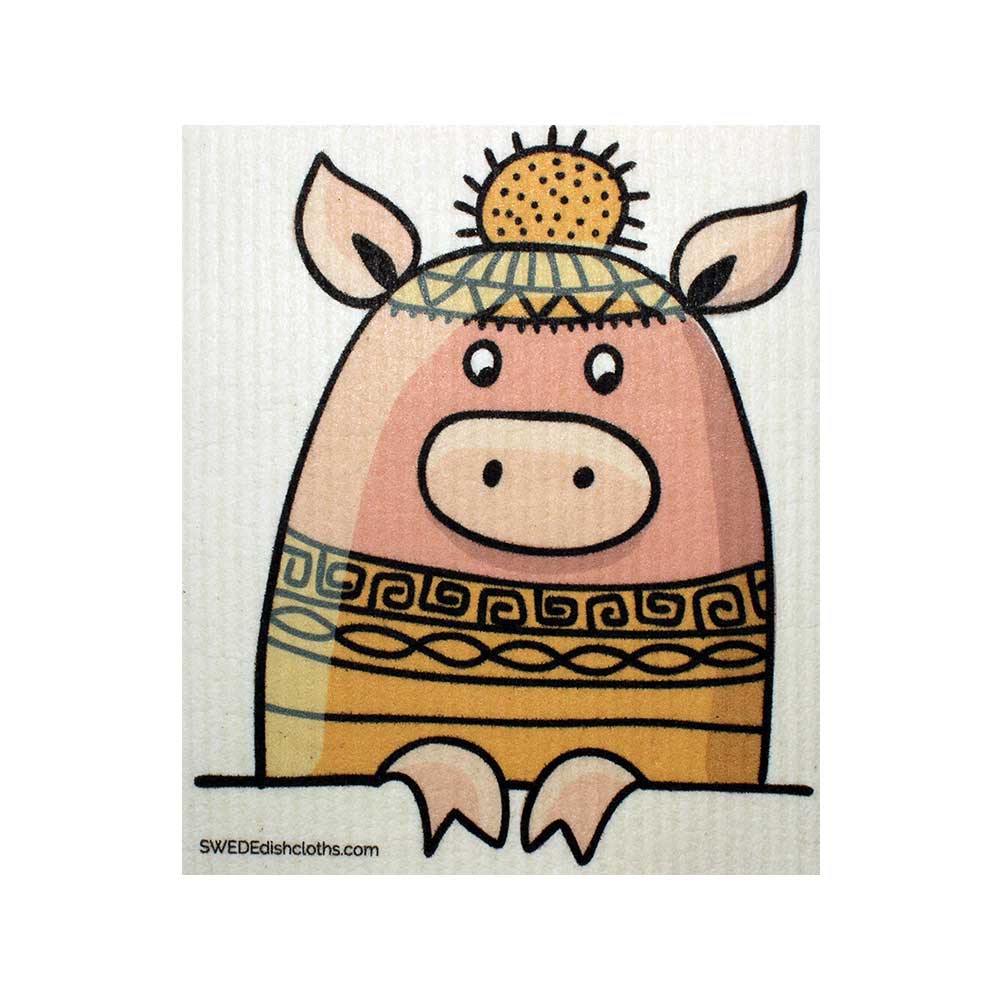 Peeking Pig One cloth Swedish Dishcloths | ECO Friendly Absorbent Cleaning Cloth - SWEDEdishcloths.com