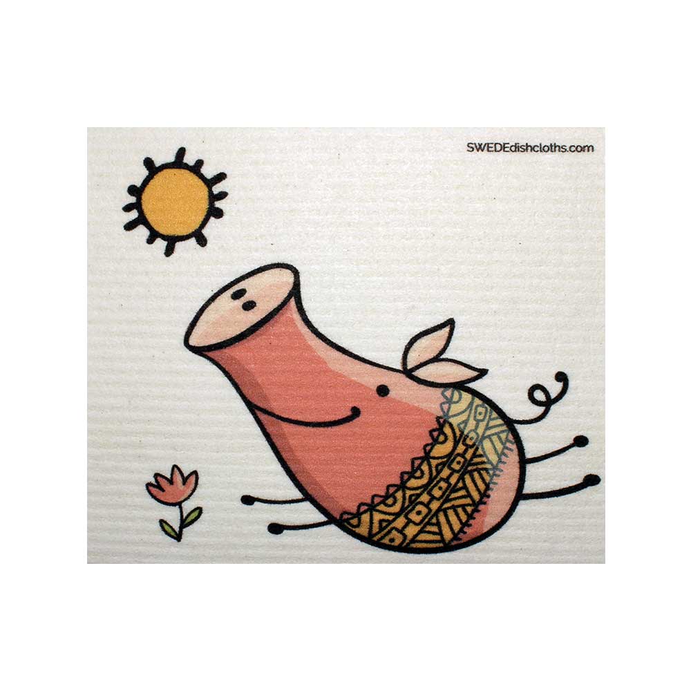 Pig in Sun One cloth Swedish Dishcloths | ECO Friendly Absorbent Cleaning Cloth - SWEDEdishcloths.com
