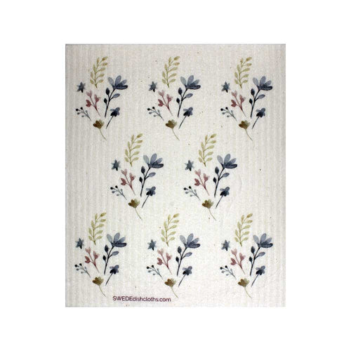 Purple Flowers Pattern Swedish Dishcloths | ECO Friendly Absorbent Cleaning Cloth - SWEDEdishcloths.com