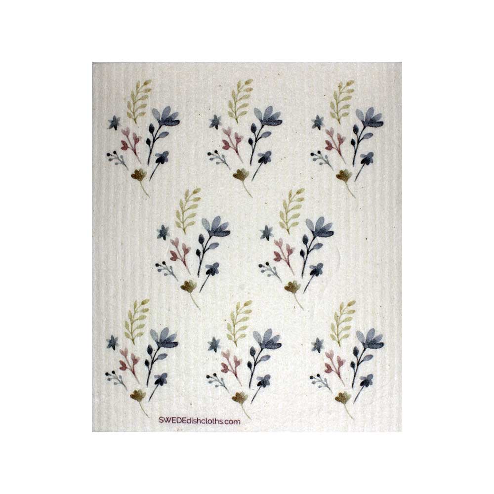 Purple Flowers Pattern Swedish Dishcloths | ECO Friendly Absorbent Cleaning Cloth - SWEDEdishcloths.com