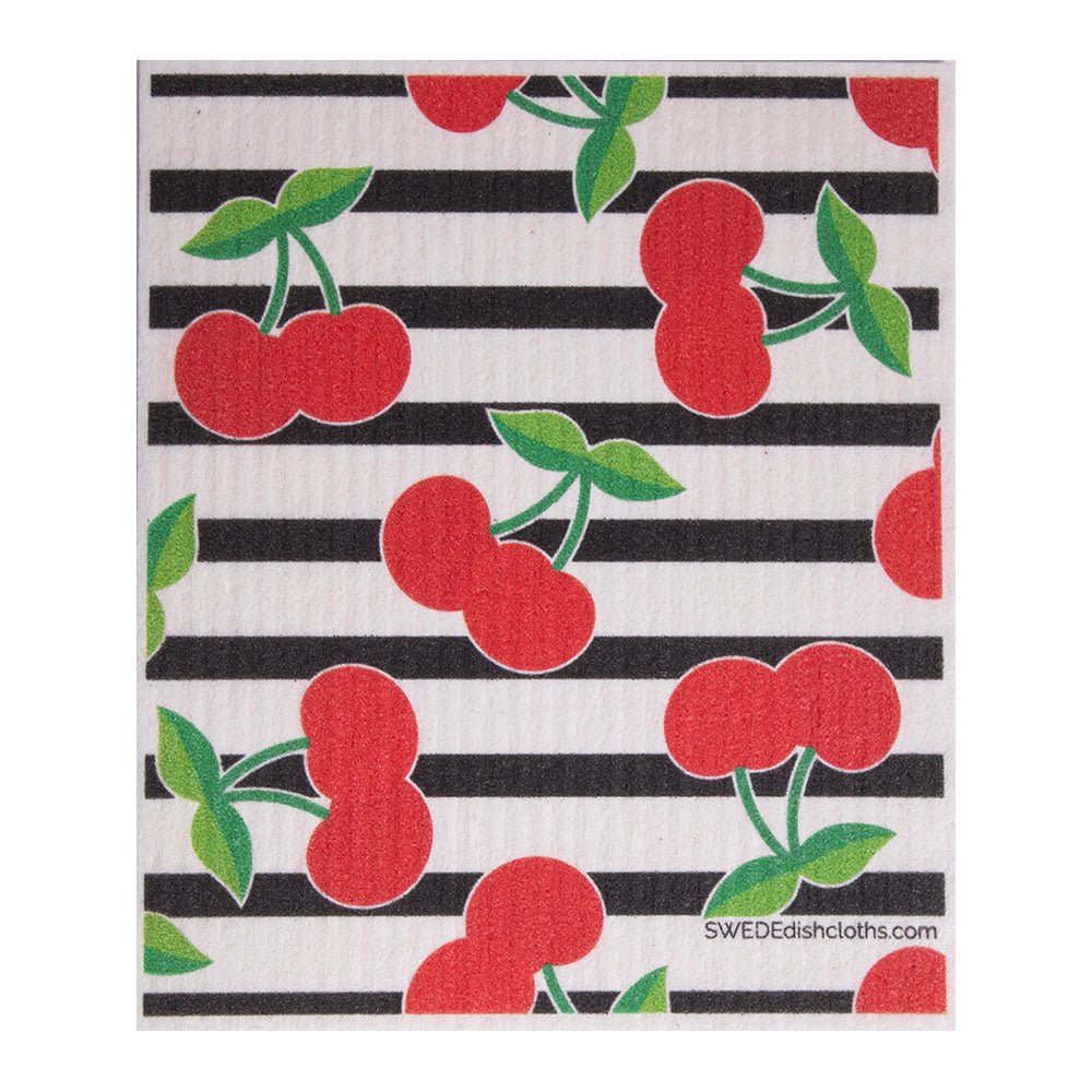 Swedish Dishcloth (Cherry Collage) Single Paper Towel Replacement | Swededishcloths - SWEDEdishcloths.com