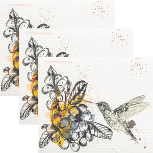 Swedish Dishcloth Hummingbird Tropical Flowers Set of 3 Sponge cloths - SWEDEdishcloths.com