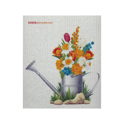 Swedish Dishcloth One Swedish Dishcloth Flowers In Pail Design - 1