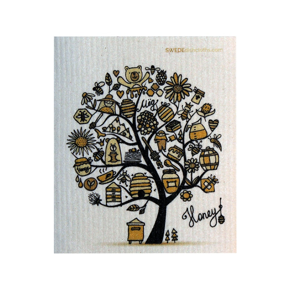 Swedish Dishcloth One Swedish Dishcloth HoneyTree Design