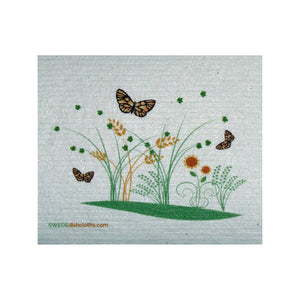 Swedish Dishcloth One Swedish Dishcloth 3 Spring Butterflies Design - SWEDEdishcloths.com