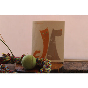 Swedish Dishcloth One Swedish Dishcloth Dog/Cat Friends Design - SWEDEdishcloths.com