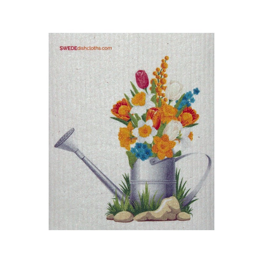 Swedish Dishcloth One Swedish Dishcloth Flowers in Pail Design - SWEDEdishcloths.com