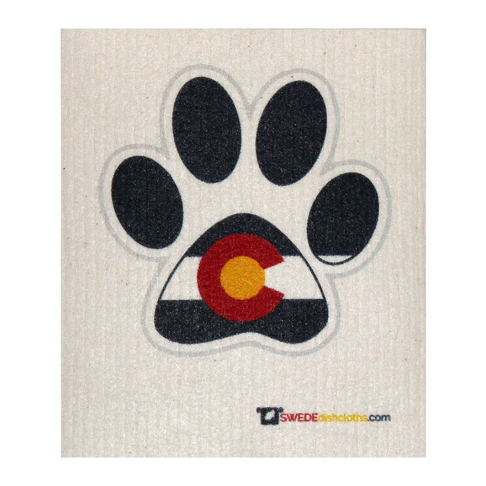 Swedish Dishcloth One Swedish Dishcloth With Colorado Dog Paw - 1