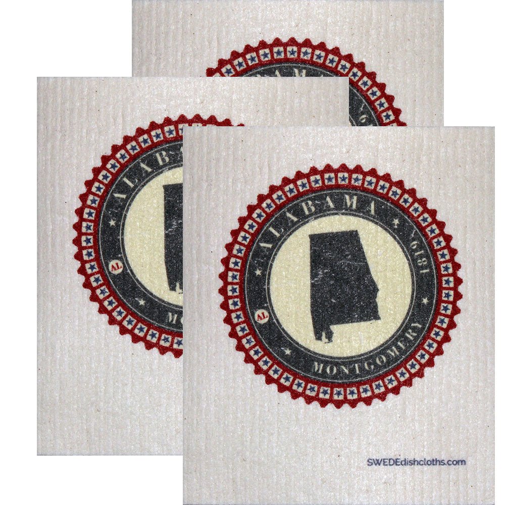 Swedish Dishcloth Set of 3 each Swedish Dishcloth Badge Design - Utah - SWEDEdishcloths.com