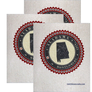 Swedish Dishcloth Set of 3 each Swedish Dishcloth Badge Design - Utah - SWEDEdishcloths.com