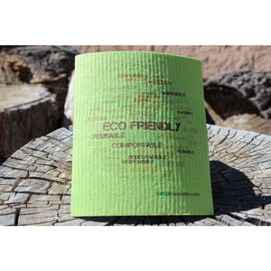 Swedish Dishcloth Set of 3 each Swedish Dishcloths ECO Wordcloud on Green Design - SWEDEdishcloths.com