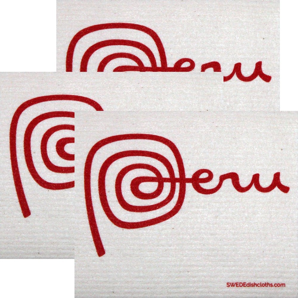 Swedish Dishcloth Set of 3 each Swedish Dishcloths Peru Design - SWEDEdishcloths.com