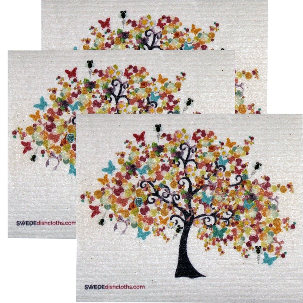 Swedish Dishcloth Set of 3 each Swedish Dishcloths SpringTree Design - SWEDEdishcloths.com