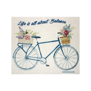 Swedish Dishcloths Bike Sayings Set of 3 cloths (one of each design) Eco Friendly Absorbent Cleaning Cloth - SWEDEdishcloths.com